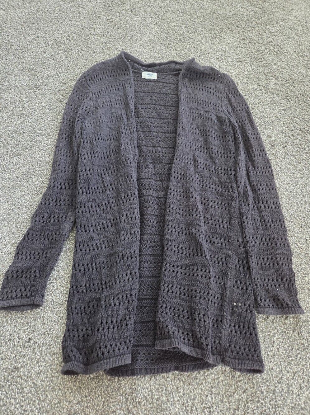 Old Navy Open-Front Knit Cardigan - Charcoal